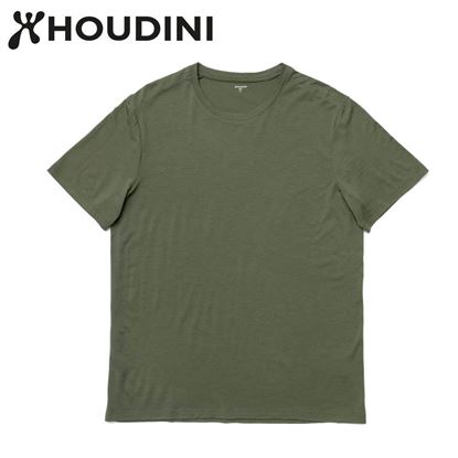 圖片 瑞典【Houdini】M`s Desoli Tee 男款美麗諾羊毛短袖內層衣 烏托邦綠