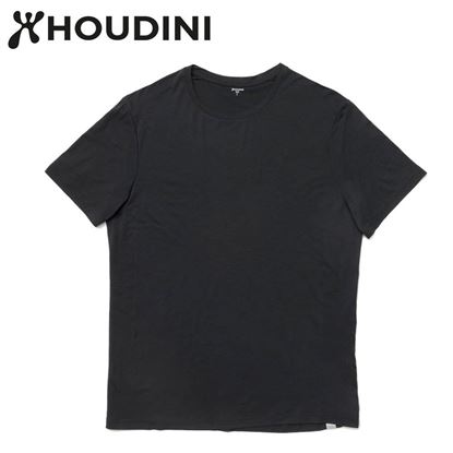 圖片 瑞典【Houdini】M`s Desoli Tee 男款美麗諾羊毛短袖內層衣 純黑