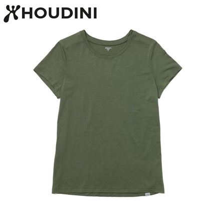 圖片 瑞典【Houdini】W`s Desoli Tee 女款美麗諾羊毛短袖內層衣 烏托邦綠