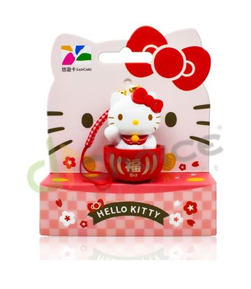 圖片 HELLO KITTY招財達摩3D造型悠遊卡