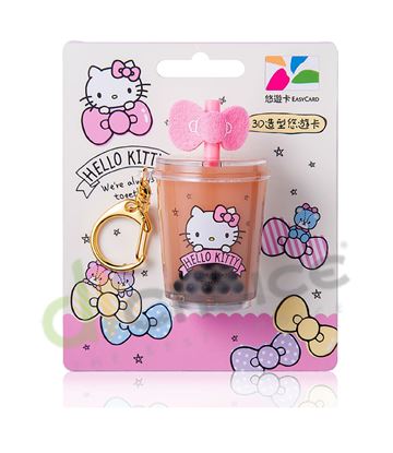 圖片 HELLO KITTY造型悠遊卡-我愛珍奶(少冰半糖)
