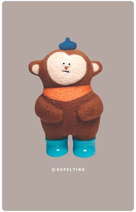 圖片 Su-Felting-小猴子畫家