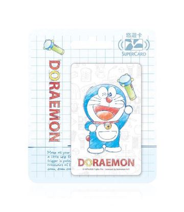 圖片 哆啦A夢插畫風SuperCard悠遊卡-縮小燈