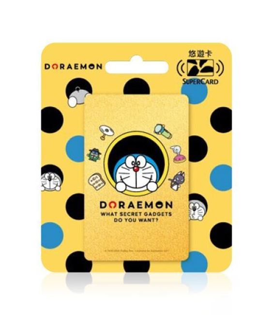 圖片 哆啦A夢 穿透環Supercard悠遊卡-正面金