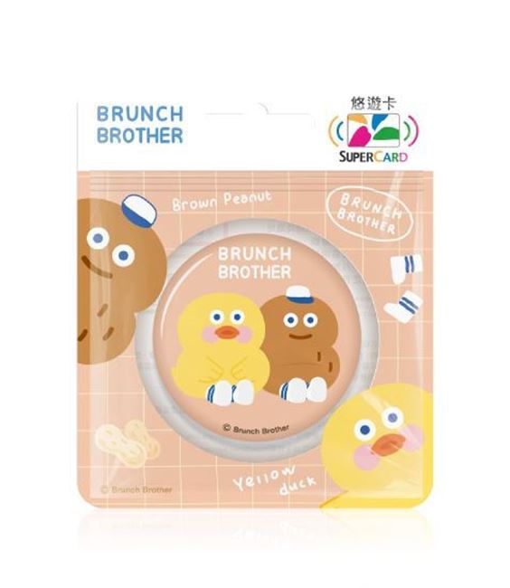 圖片 早午餐兄弟胸章造型Supercard悠遊卡-短腿鴨鴨&花生兄弟