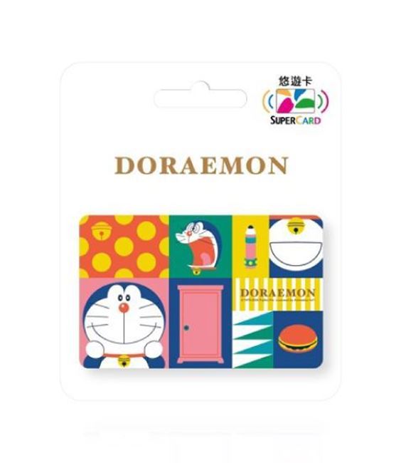 圖片 哆啦A夢 幾何Supercard悠遊卡-大臉