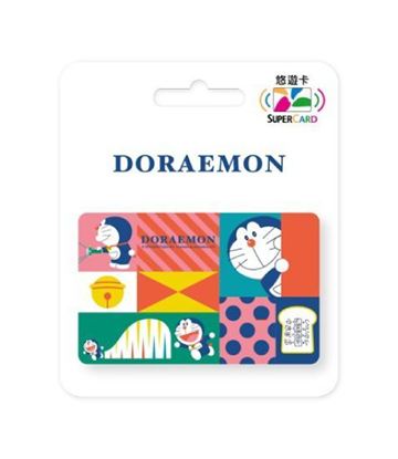 圖片 哆啦A夢 幾何Supercard悠遊卡-探頭看看